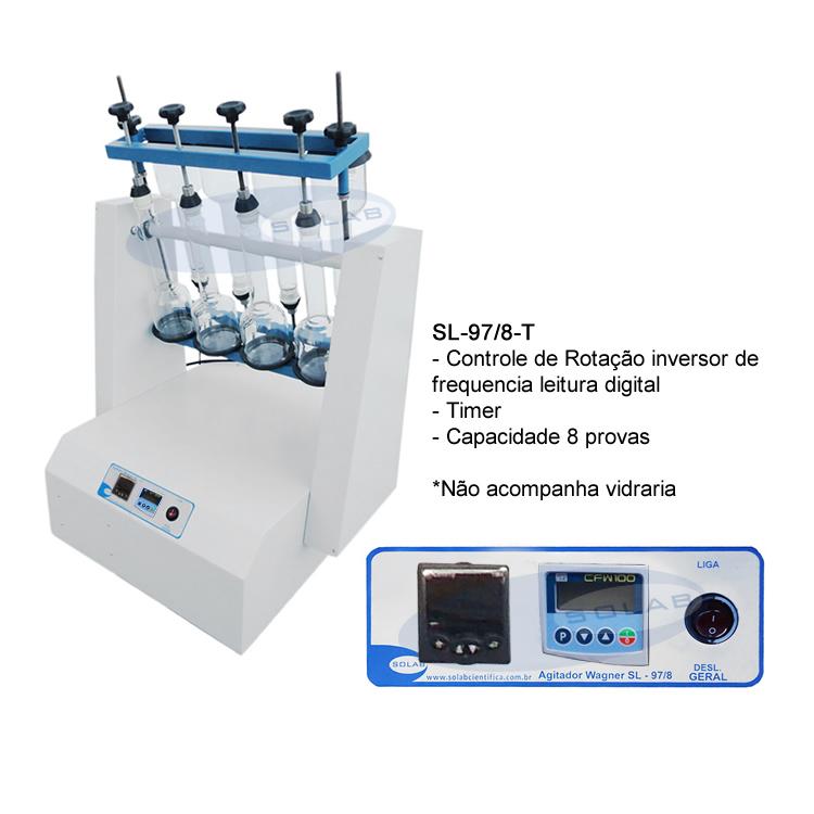 Agitador Rotativo tipo Wagner Inversor Frequência e Timer | 8-24 Provas