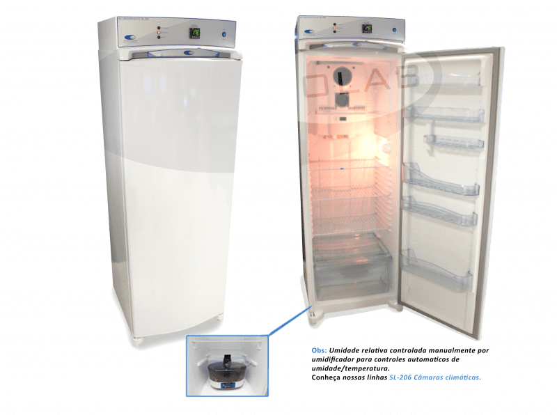 Incubadora Refrig. BOD 364 L -10 A 50ºC-Umidificador Manual (SL-200/364-U)