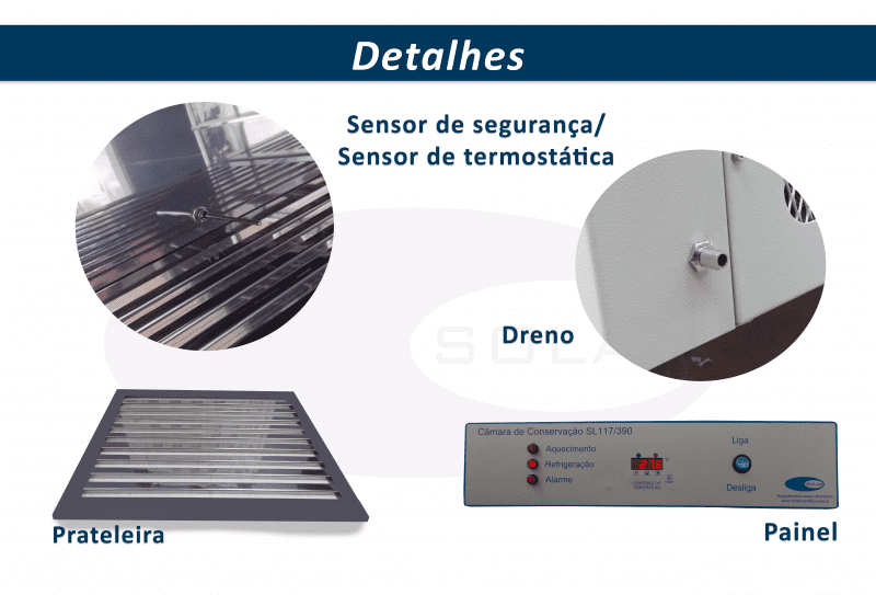 Imagem Ilustrativa de Incubadora Refrigerada Tipo BOD 390 Litros (Interno Inox) (SL-117/390)
