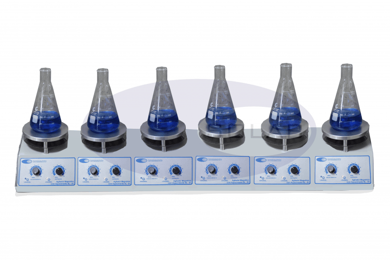 Agitador Magnético Analógico com Aquecimento 6 Provas (SL-91/6)