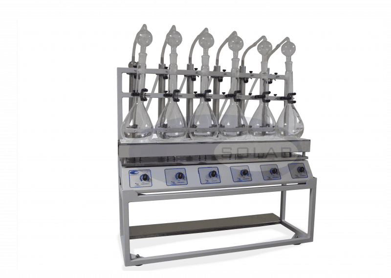 Destilador de Nitrogênio Kjeldhal 6 Provas (SL-75/6)