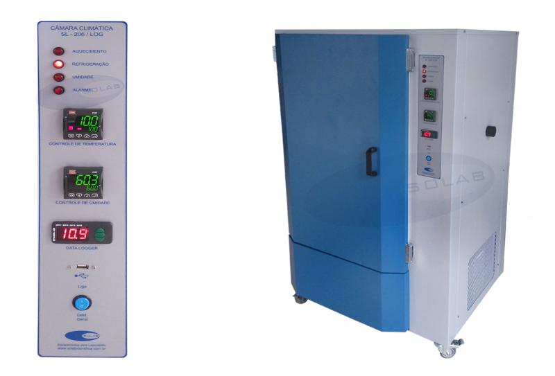 Câmara Climática Dataloger Controle Temperatura/Umidade 300 Litros  (SL-206/300-LOG)