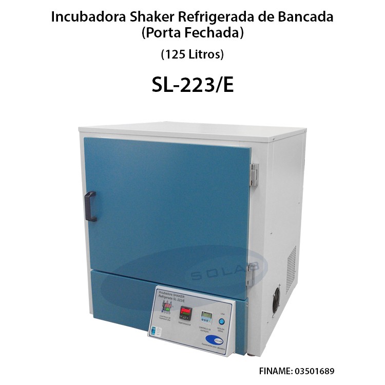 Incubadora shaker refrigerada de piso