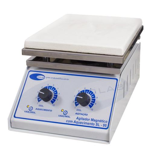 Agitador Magnético Analógico com aquecimento (SL-95)